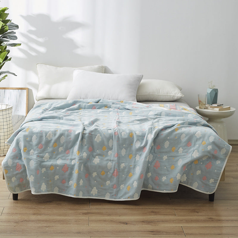 Women Elegant Blanket with Subtle Leaf Pattern LoungeYard — product view 4