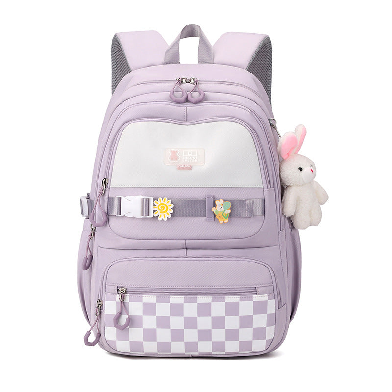 Cute school backpack with playful charms LoungeYard — product view 6