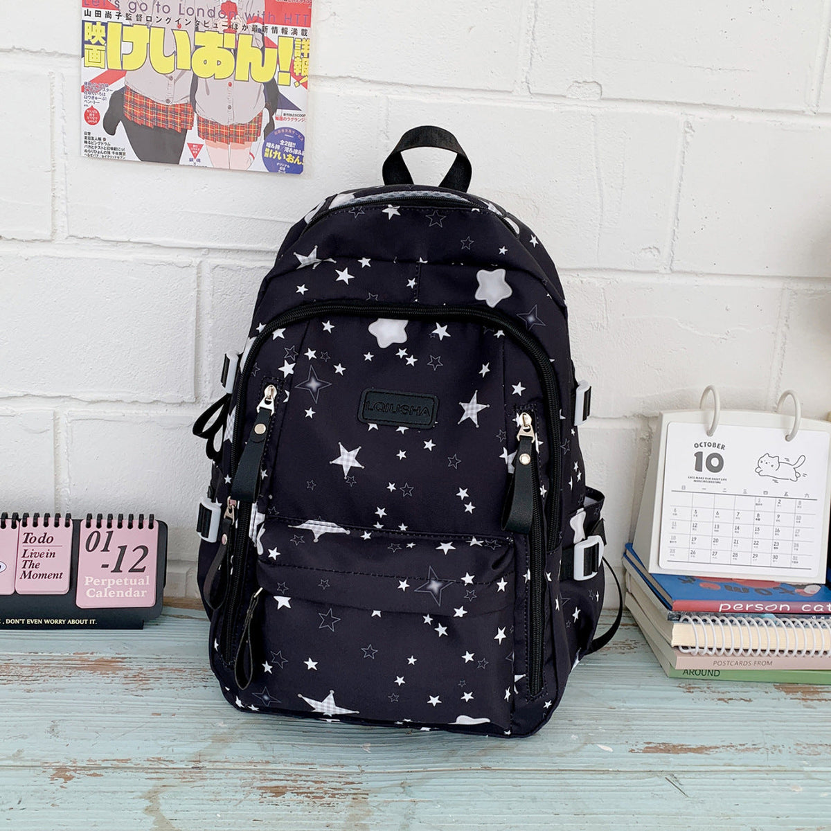 Star-Patterned Durable Backpack — product view 1
