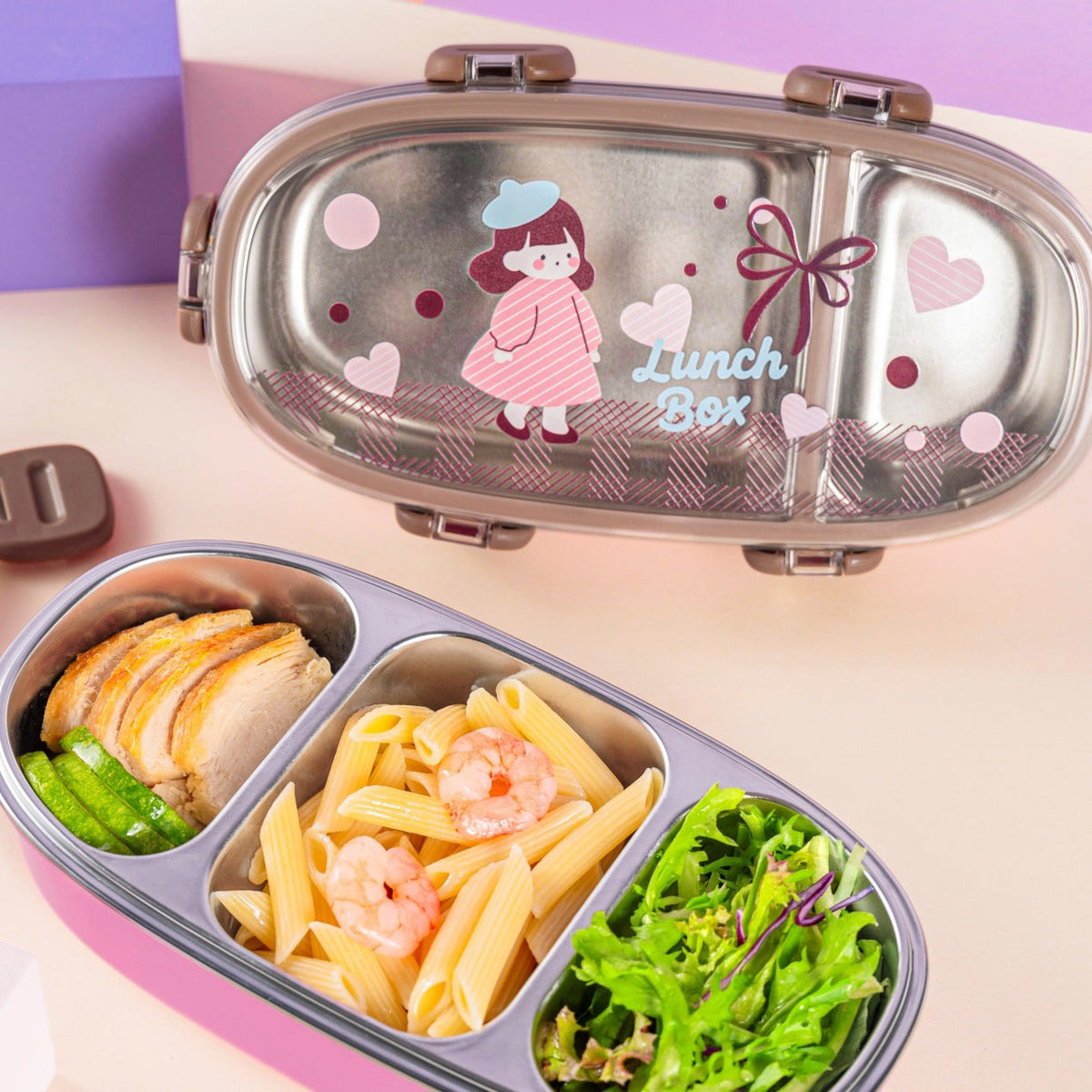 Fun-Themed Portable Bento Lunch Box — product view 3