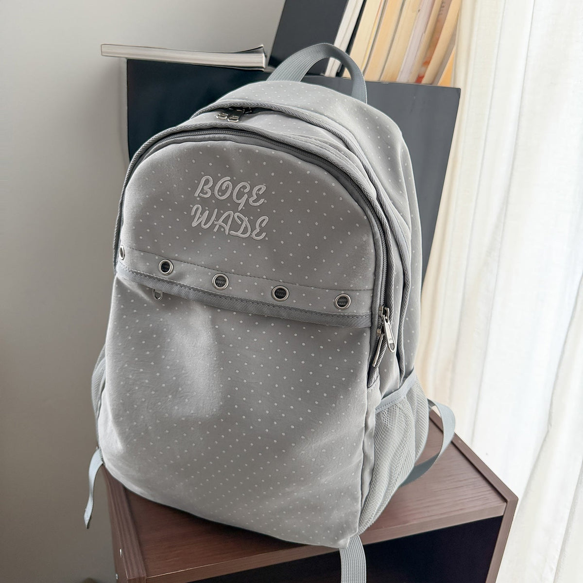 Polka Dot Casual Backpack LoungeYard — product view 6