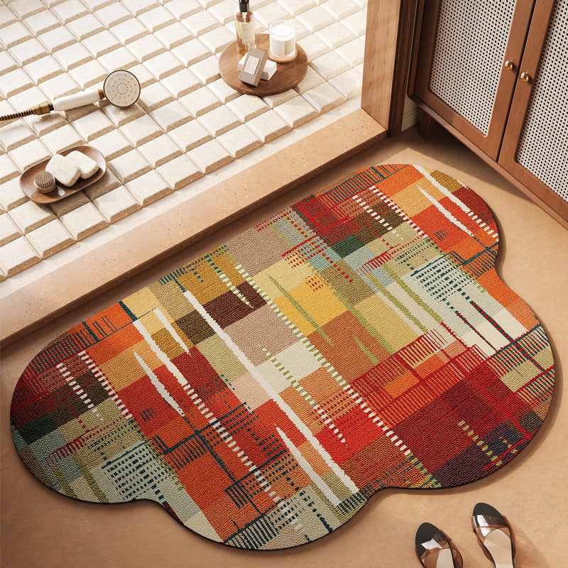Stylish Bohemian Floral Bath Mat — product view 4