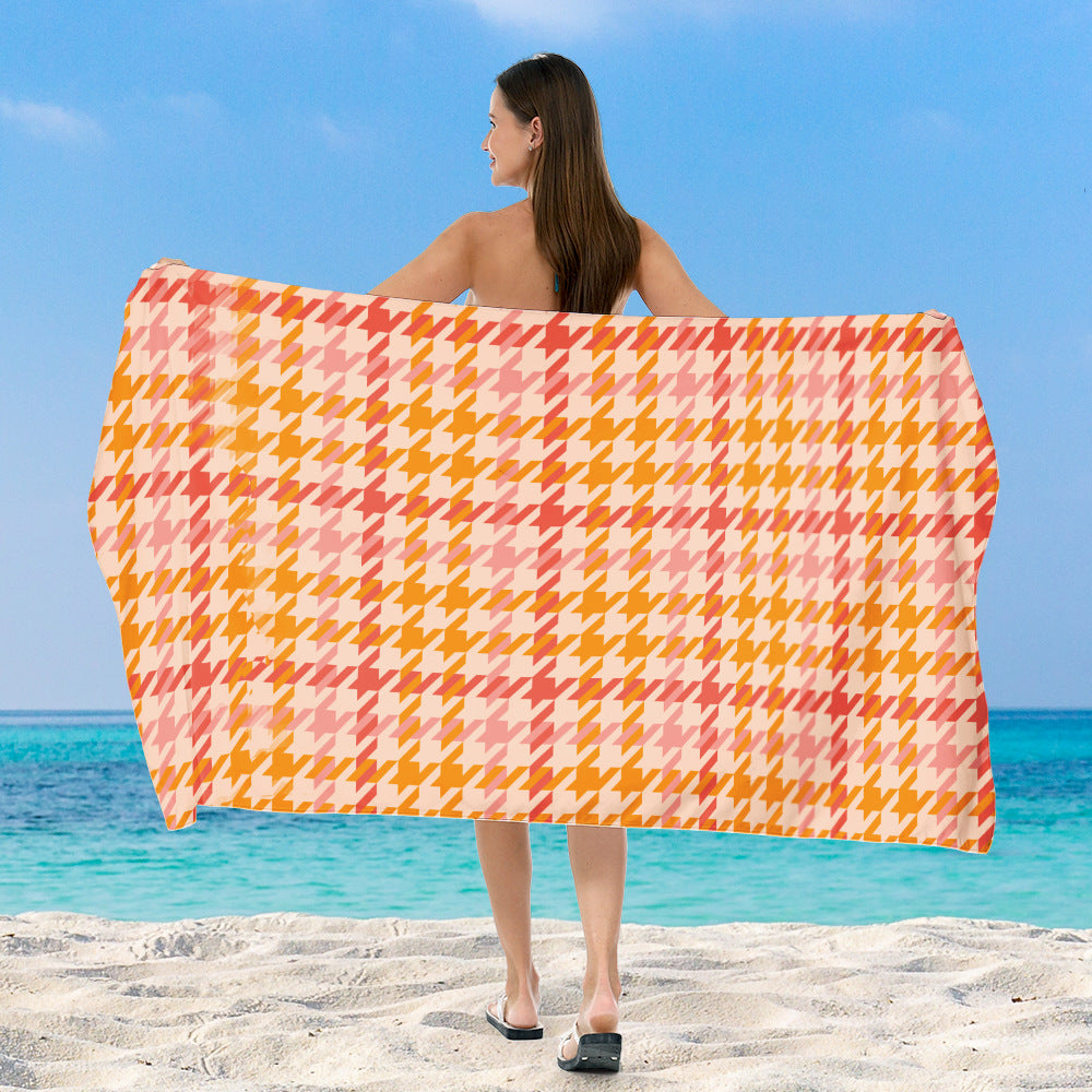 Beach towel with exclusive geometric pattern LoungeYard — product view 5