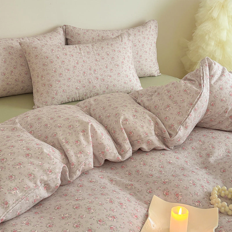 Cotton percale duvet cover and pillowcase set — product view 7
