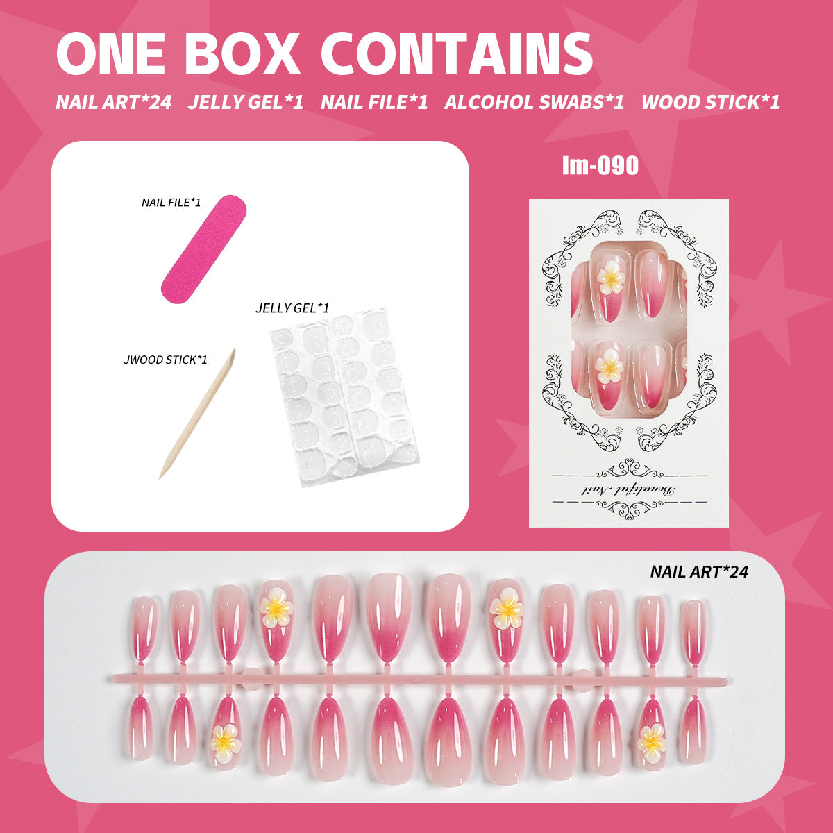 Premium Decorative Press-On Nail Kit — product view 1