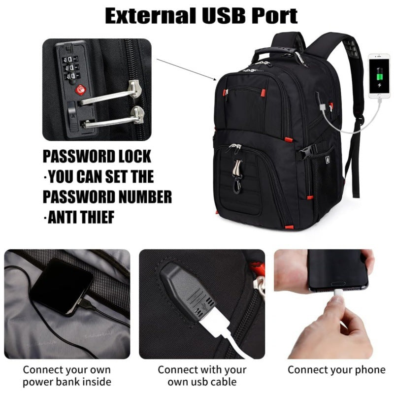 Ergonomic Laptop Backpack with Versatile Compartments and Padded Back LoungeYard — product view 2