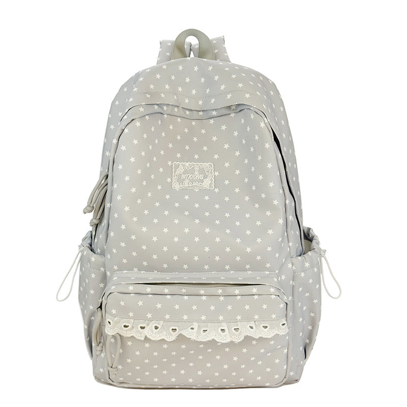 Decorative Star-Print Backpack LoungeYard — product view 5