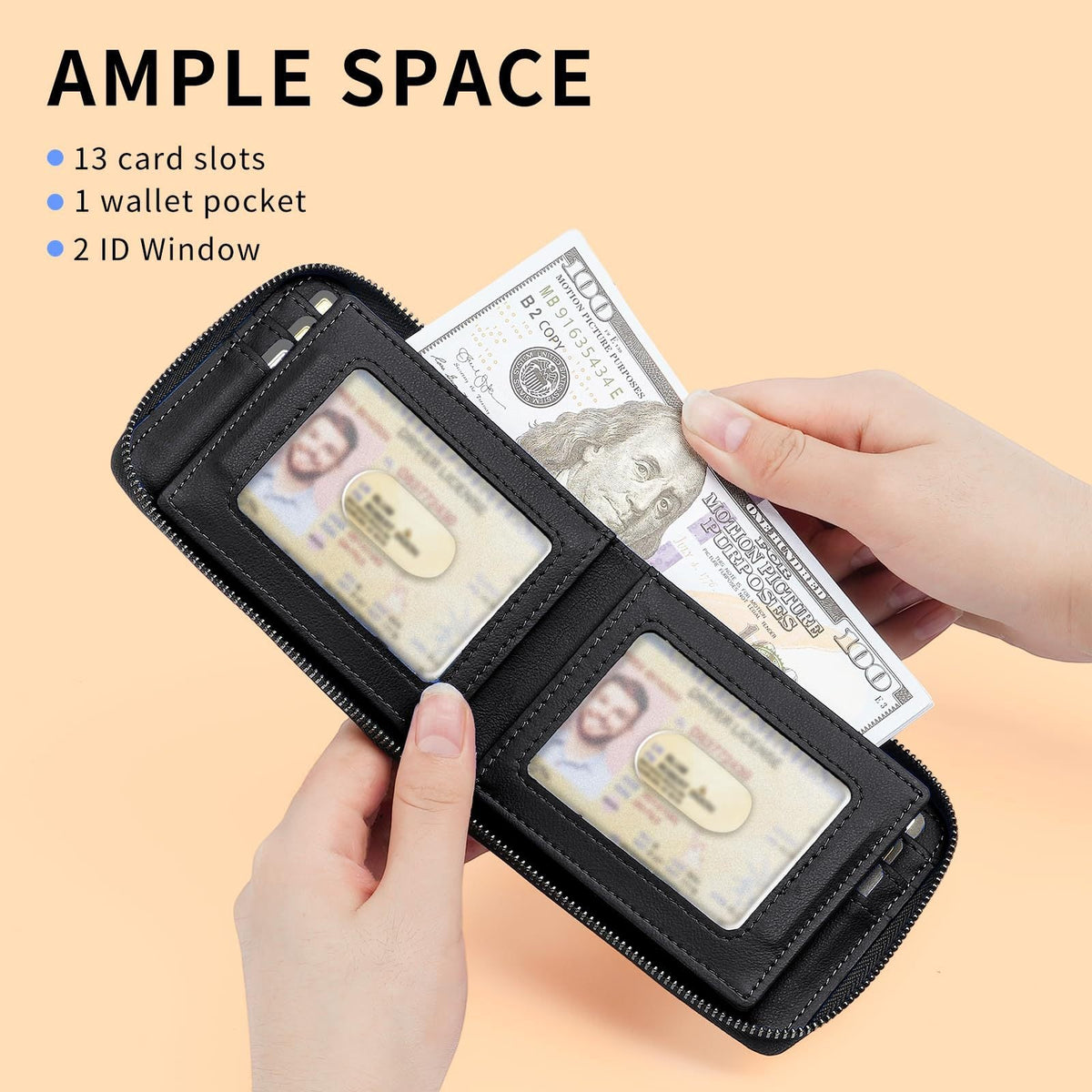 RFID-Blocking Multi-Functional Carbon Fiber Wallet LoungeYard — product view 2
