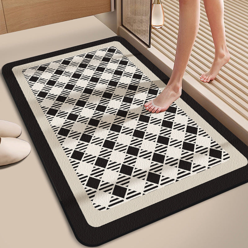 Geometric Pattern Non-Slip Bath Mat — product view 1