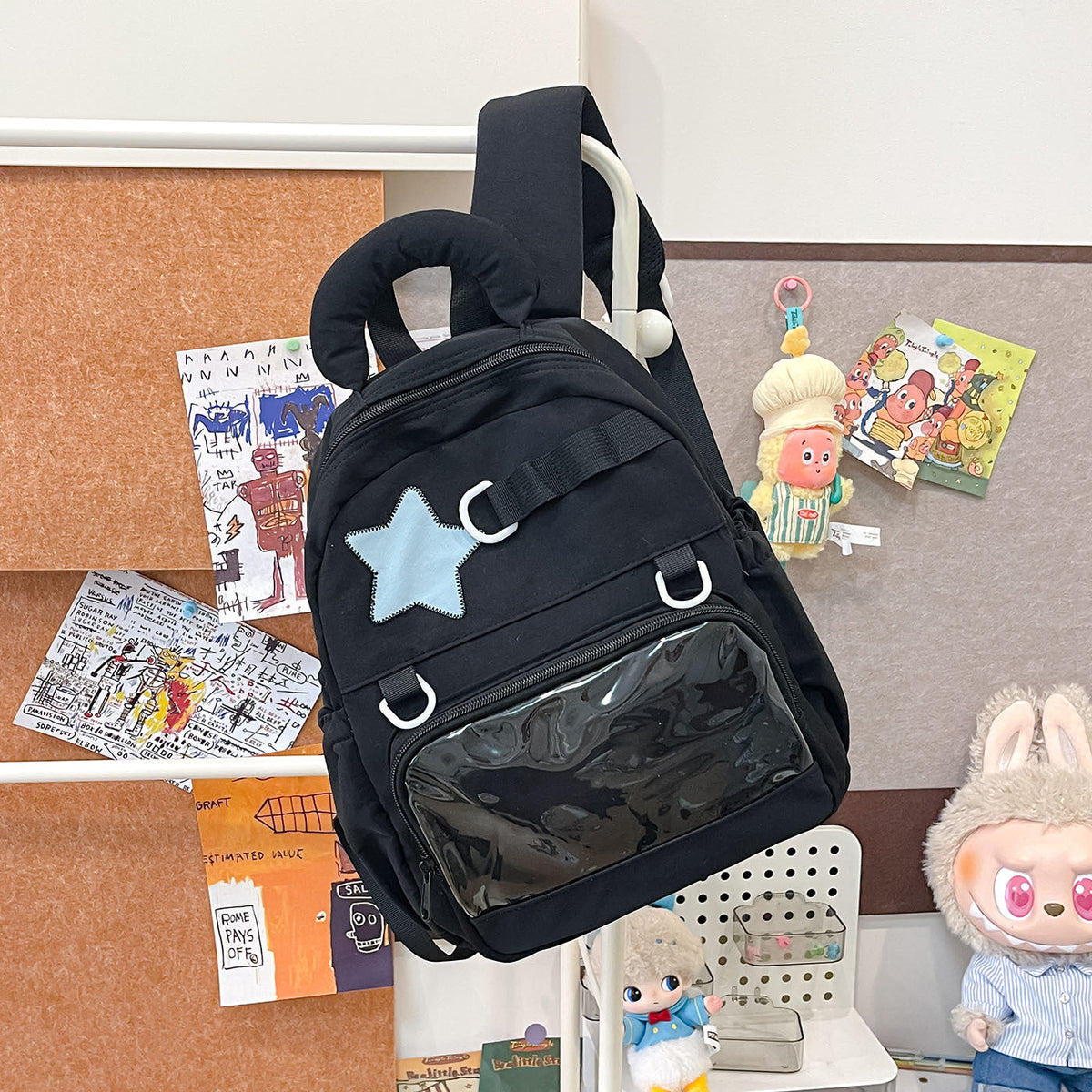Fun Graphic Star-Themed Backpack — product view 2
