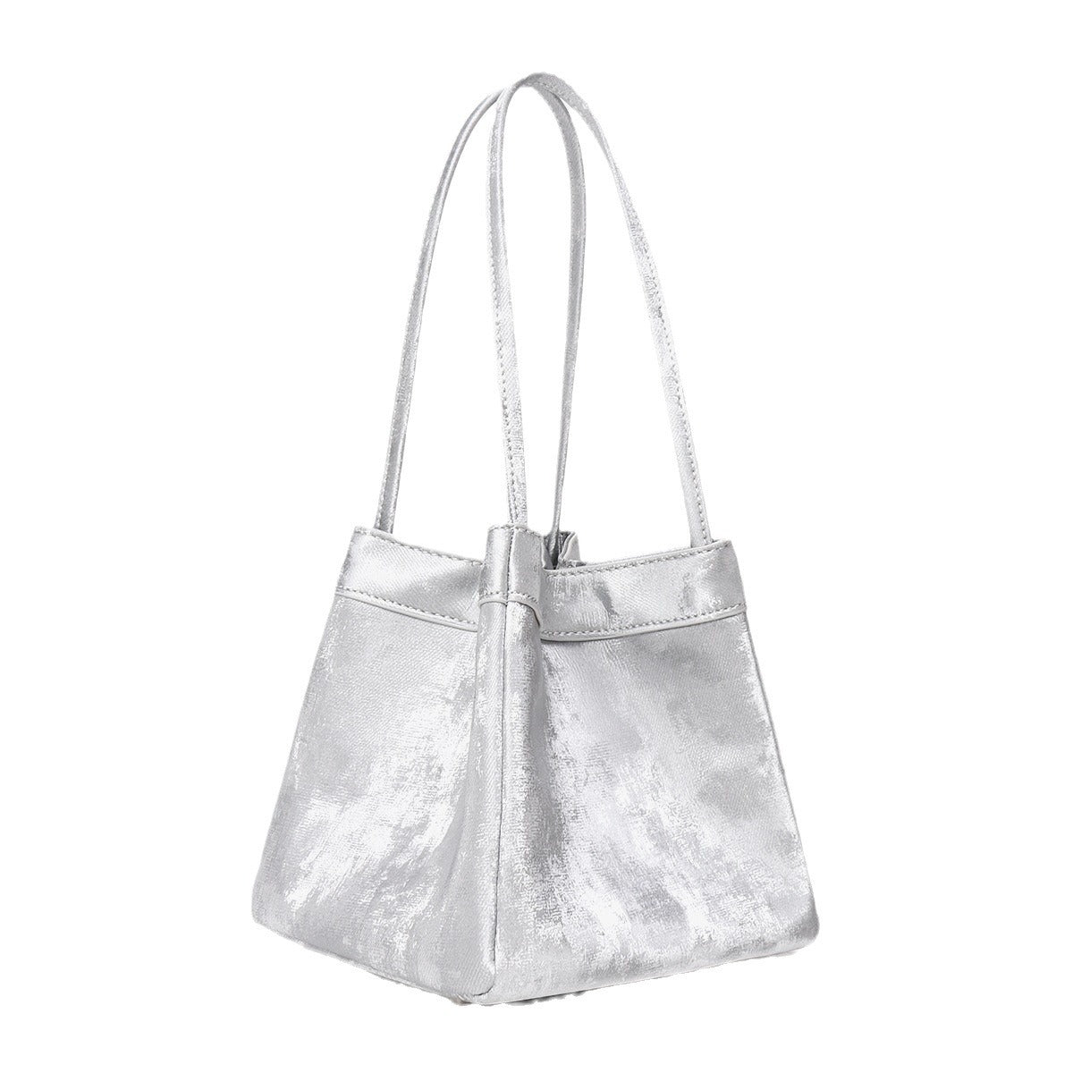 Velvet Drawstring Bucket Bag with Adjustable Strap — product view 4