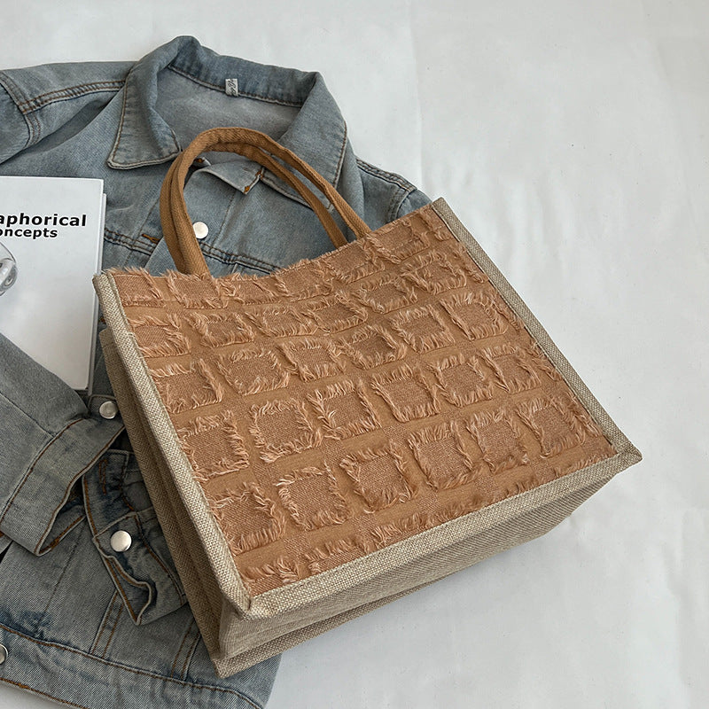 Casual Tartan Pattern Tote — product view 3