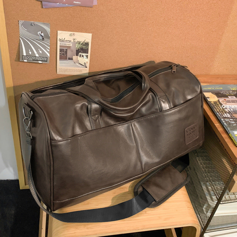 Premium Leather Travel Duffle LoungeYard — product view 6