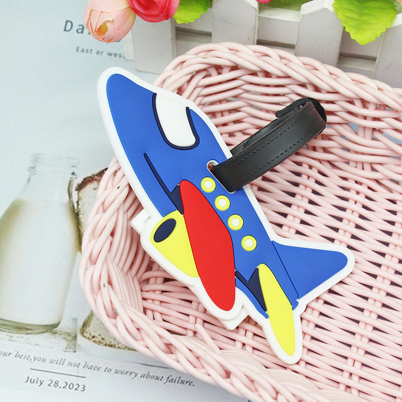 Unisex Luggage Tag in Creative Airplane Design LoungeYard — product view 3