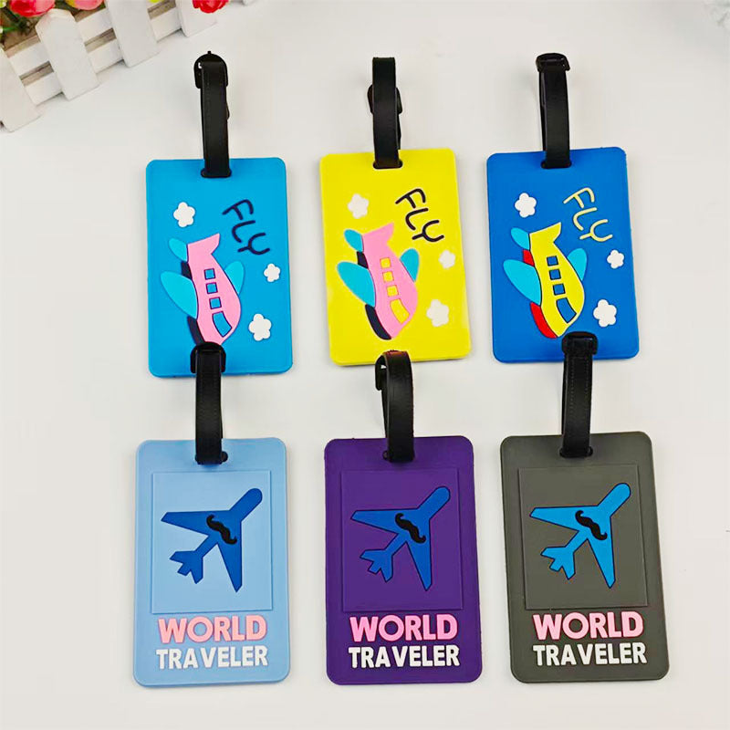 Unisex Travel-Themed Silicone Luggage Tag LoungeYard — product view 7