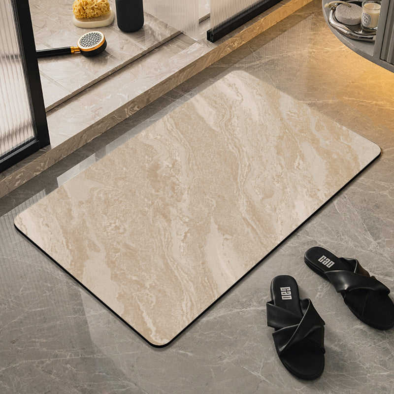 Marble-Effect Soft Bath Mat — product view 1