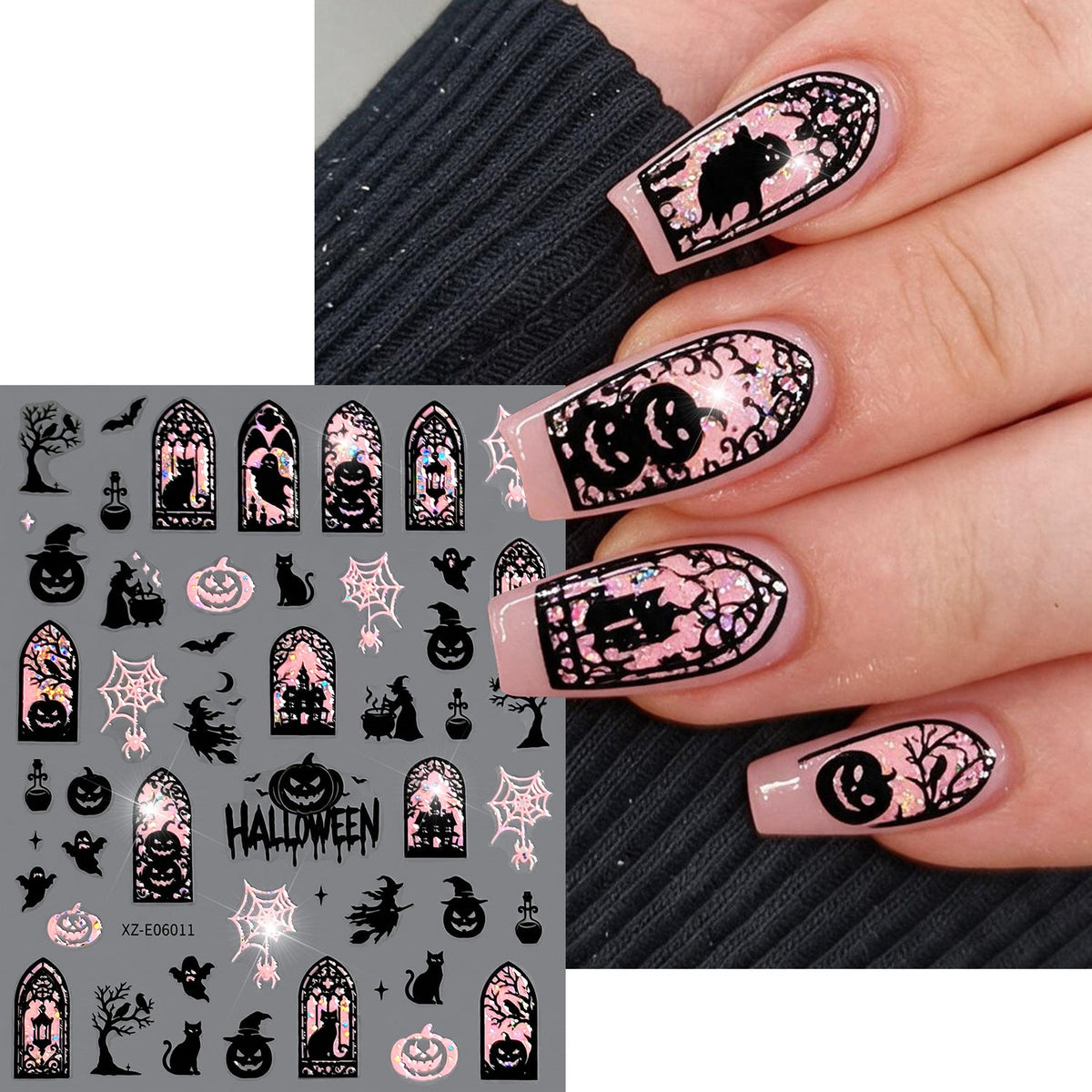 Halloween-Themed Nail Art Sticker Set  1791507032 — product view 5