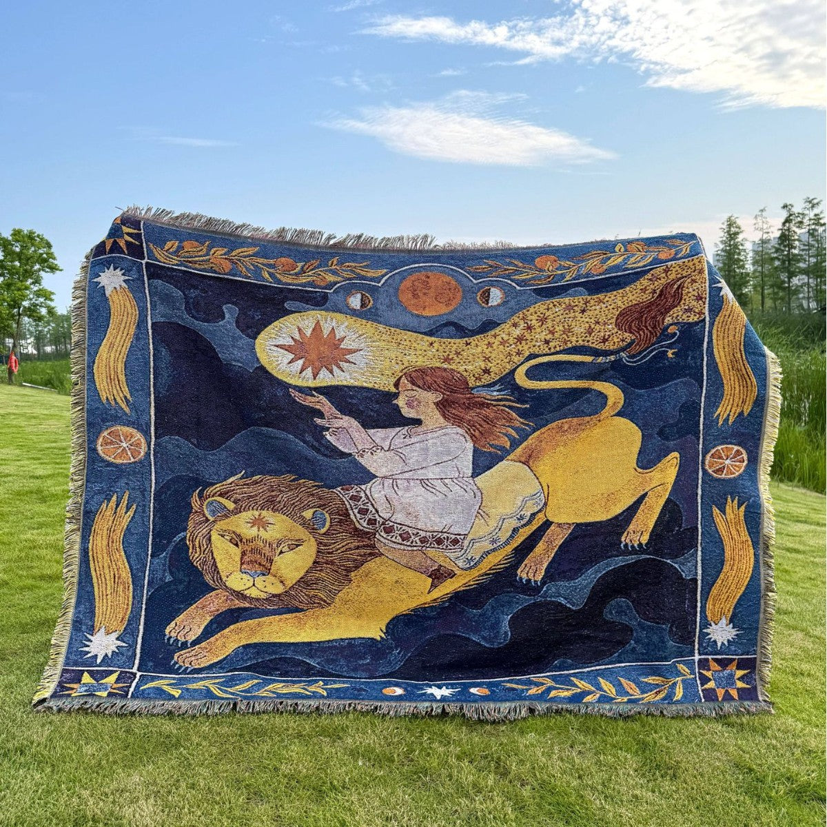 Artistic Mythical Scene Throw Blanket — product view 1