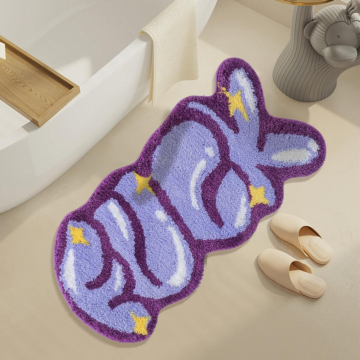 Cute Bunny-Shaped Bath Mat LoungeYard — product view 6