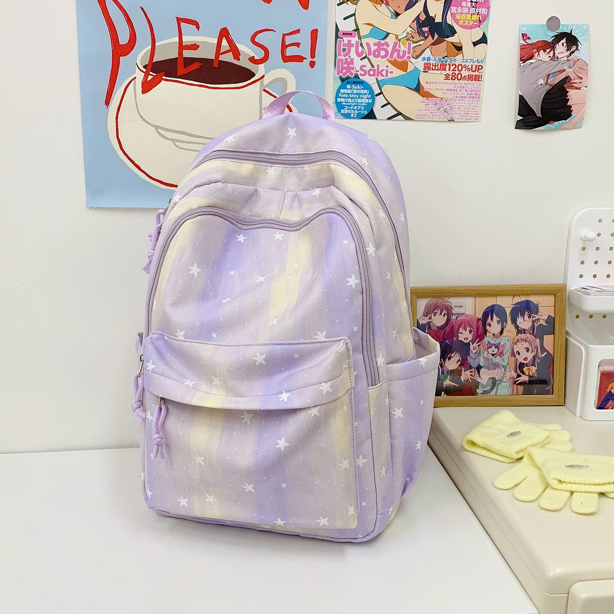 Decorative Star-Patterned Backpack LoungeYard 1791205991 — product view 7