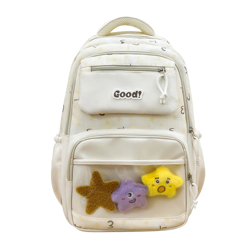 Children's Starry Print School Backpack LoungeYard — product view 6