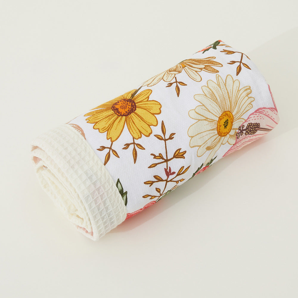 Floral Patterned Baby Blanket LoungeYard — product view 4