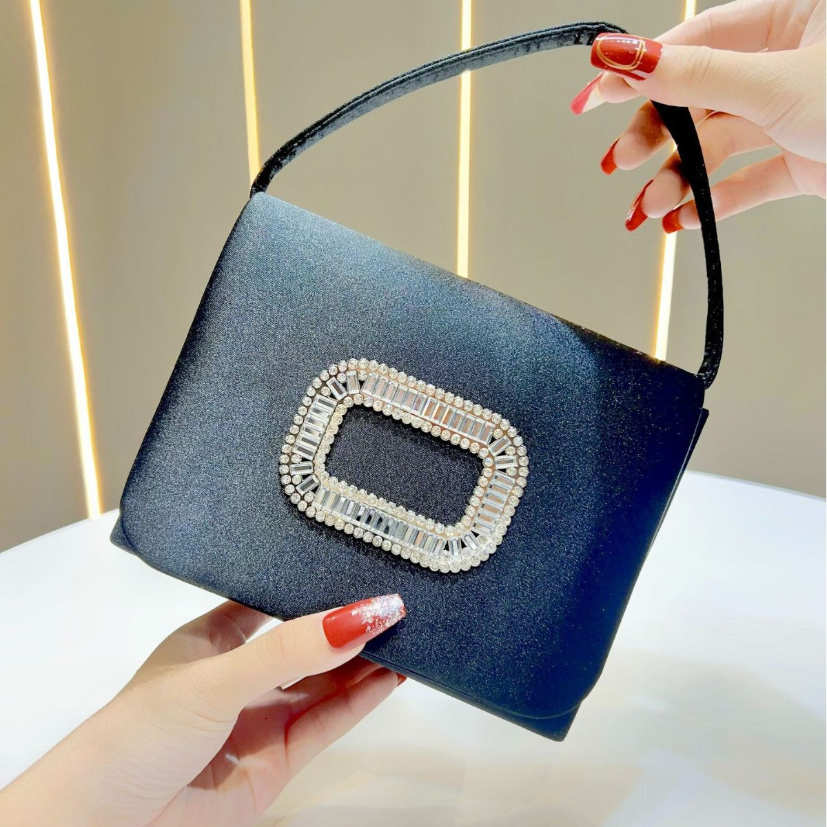 Stylish Satin Evening Handbag — product view 1