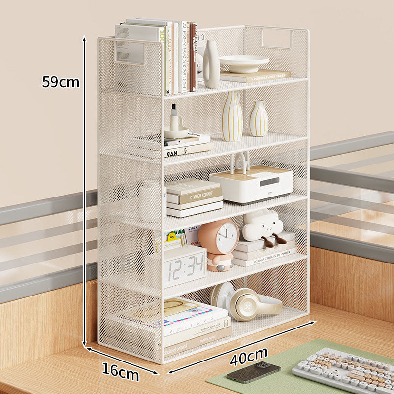 Mesh Desktop Open-Shelf Organizer with Integrated Handles and Dividers — product view 2