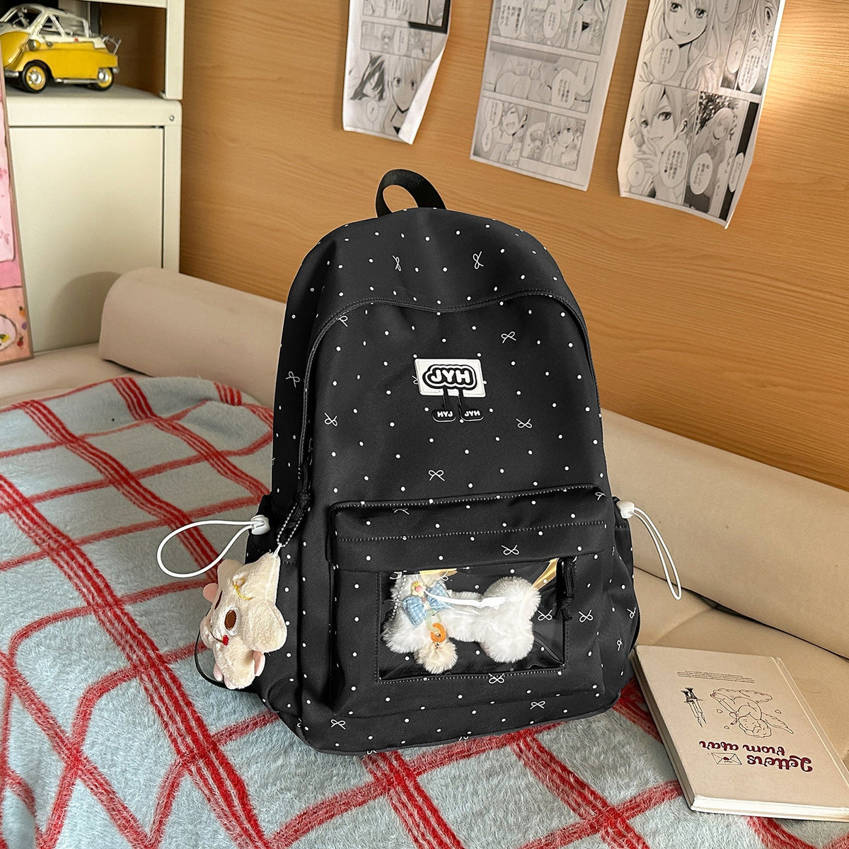 Cute Polka Dot Backpack LoungeYard — product view 6
