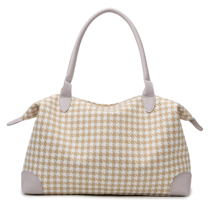 Fashionable handbag in timeless houndstooth pattern LoungeYard — product view 5
