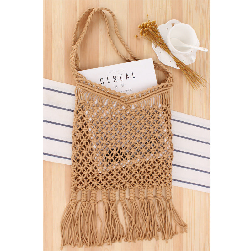 Versatile Macrame Tote Bag LoungeYard — product view 3
