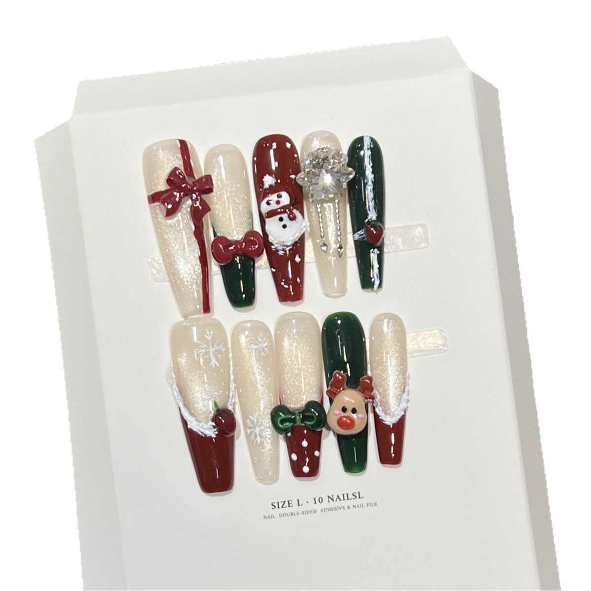 Festive Holiday-Themed Press-On Nail Set — product view 4