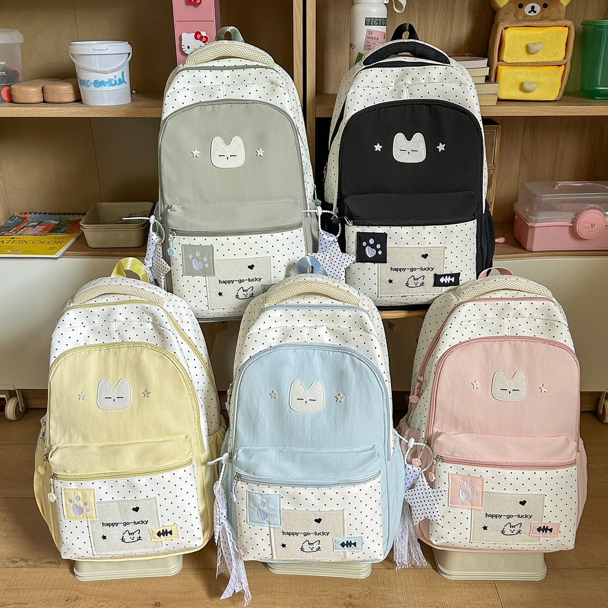 Playful Cat-Themed Backpack LoungeYard — product view 4