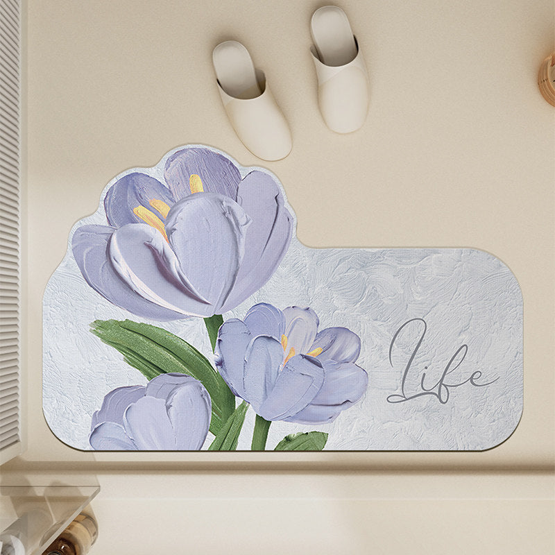 Floral-Themed Non-Slip Bath Mat — product view 7