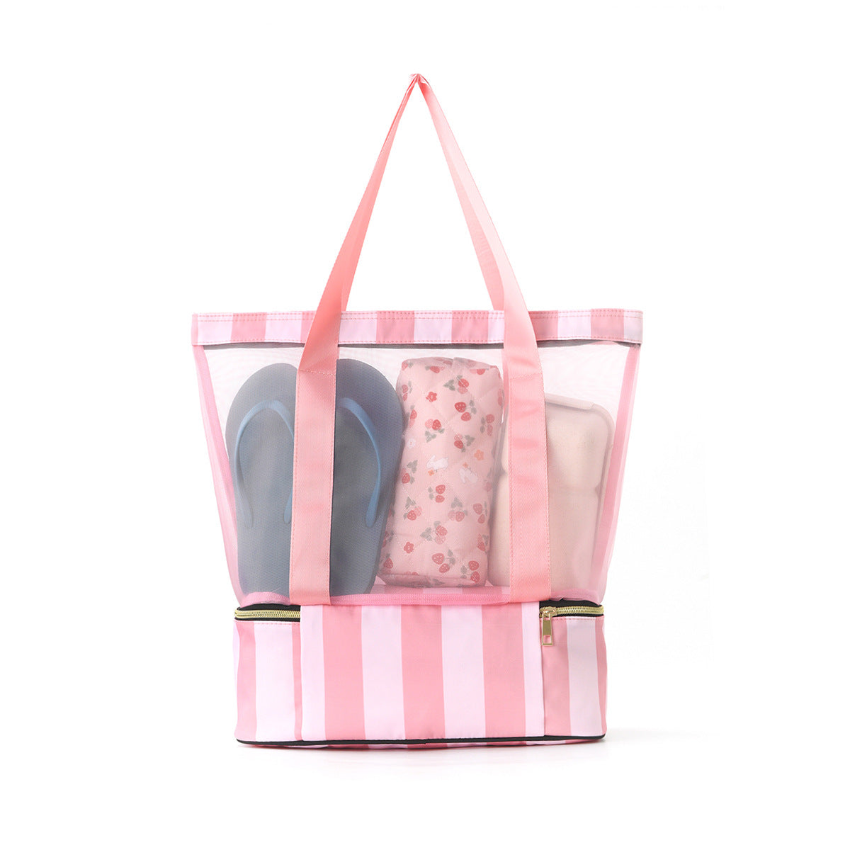 Beach bag with see-through design and large storage LoungeYard — product view 5