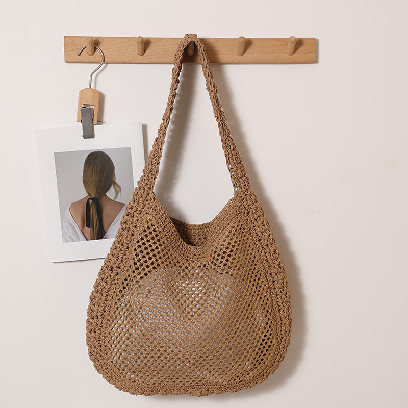 Hand-knotted net tote bag LoungeYard — product view 7