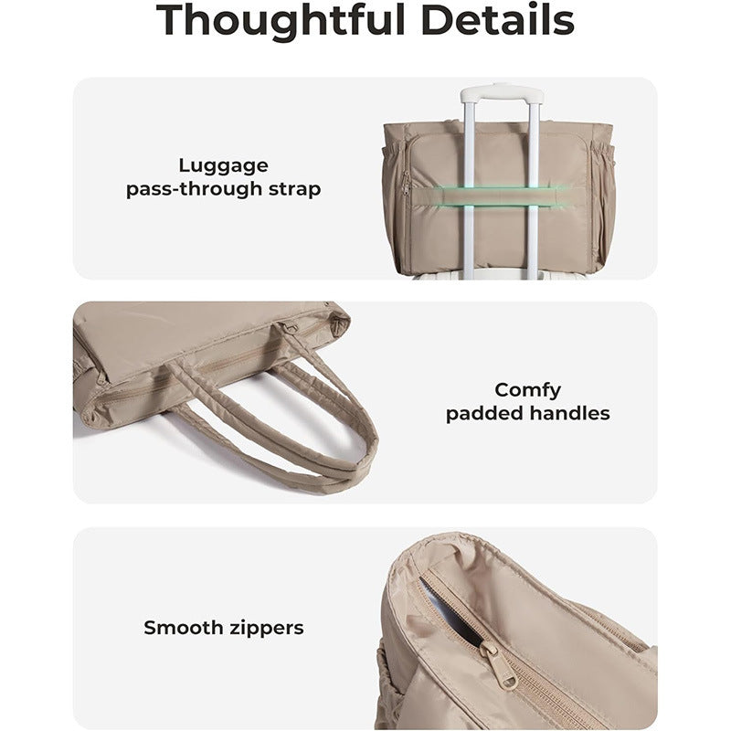 Versatile shopping bag with zip pockets LoungeYard — product view 4