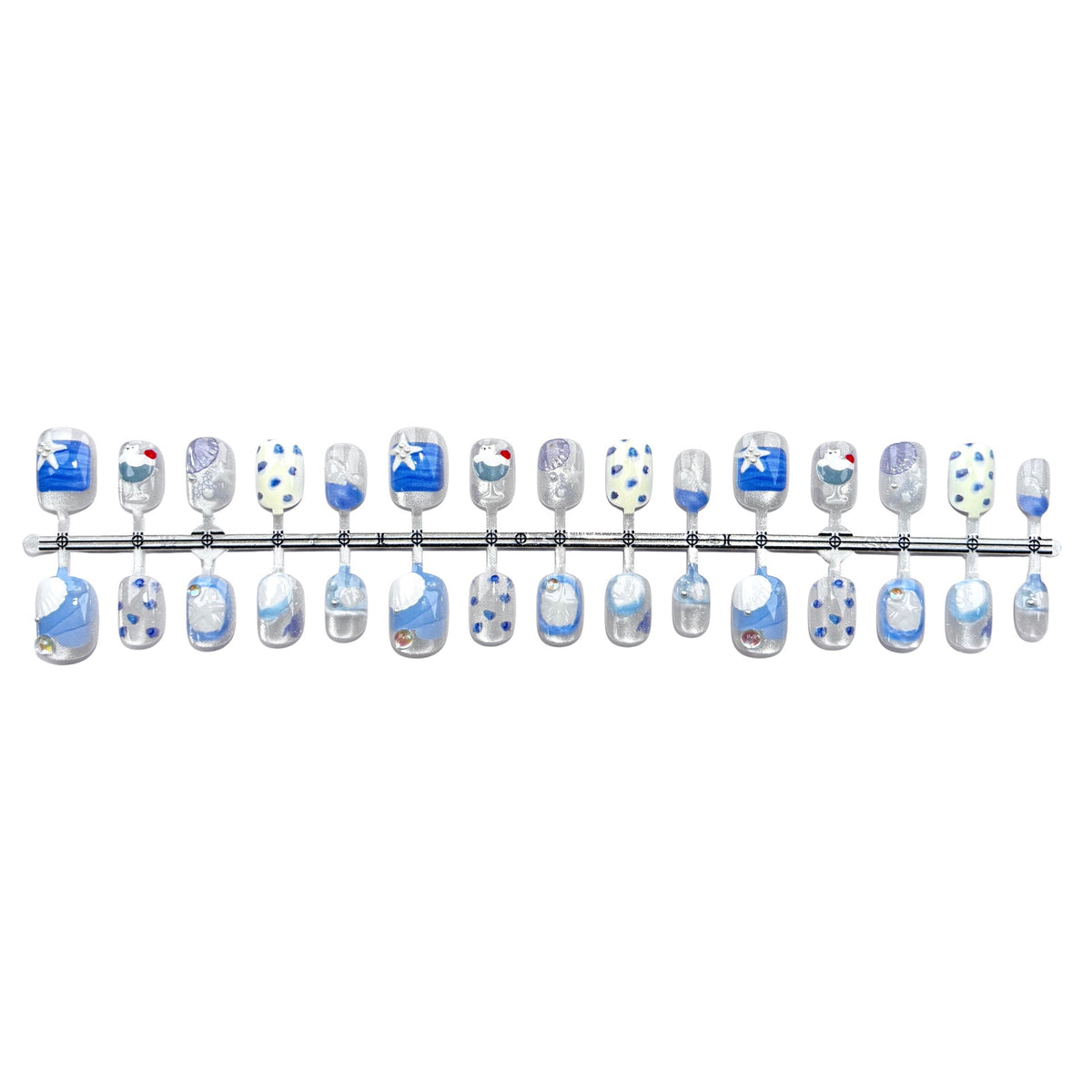 Artistic Ocean-Inspired Press-On Nail Set 1790745331 — product view 2