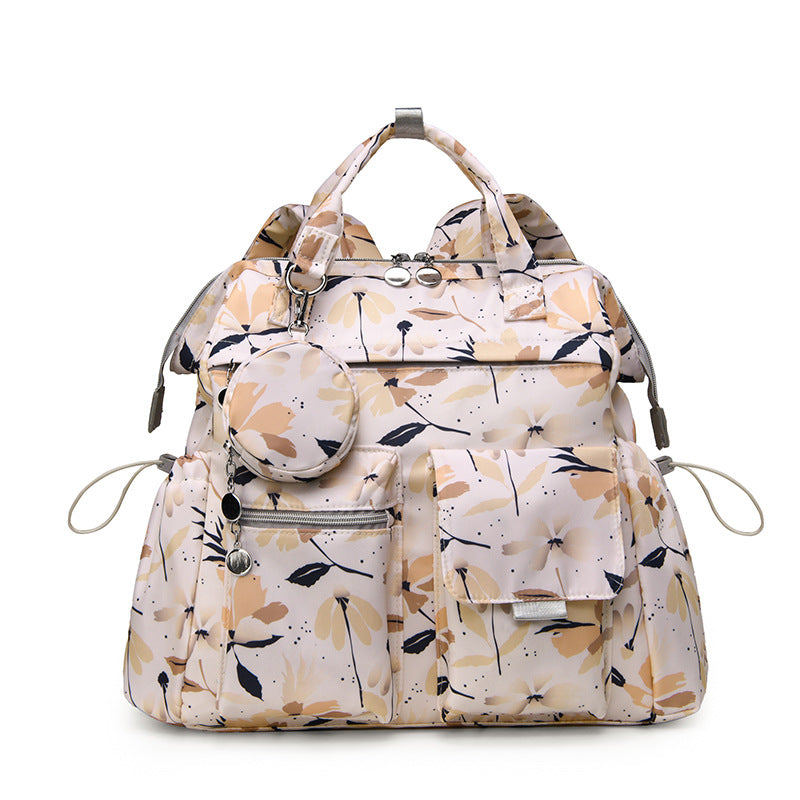 Multi-Pocket Floral Design Backpack LoungeYard — product view 6