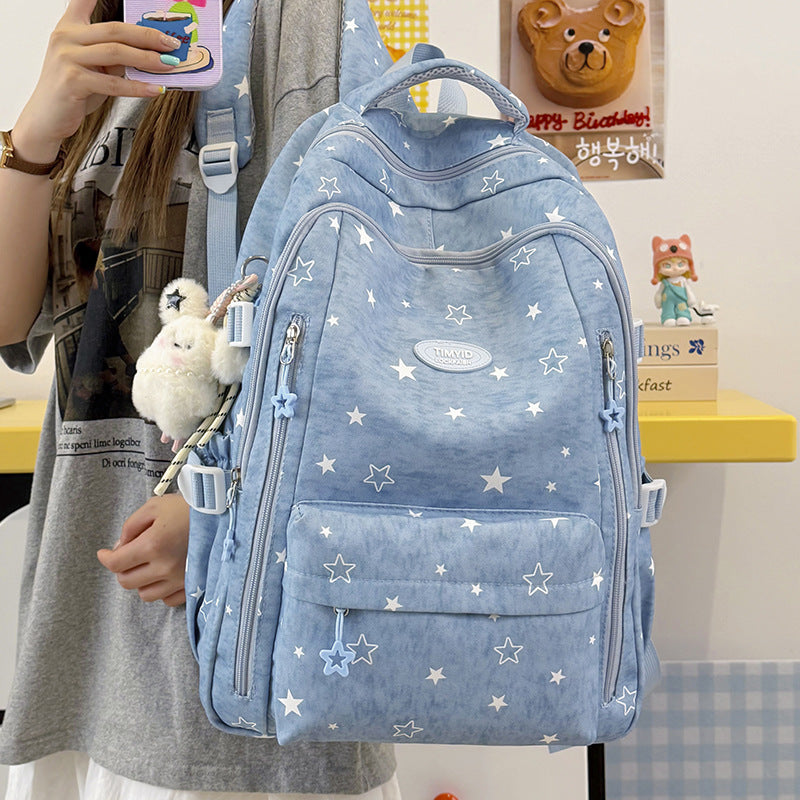Fun-Themed Star Print Backpack LoungeYard — product view 1