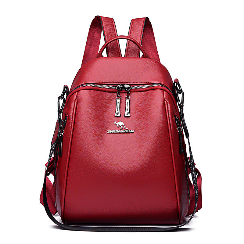 Chic Multi-Functional Leather Backpack — product view 3