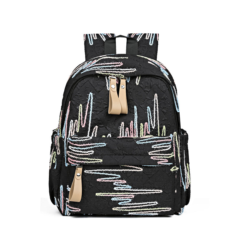 Stylish Textured Patterned Backpack — product view 1