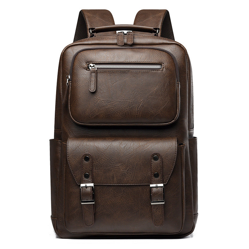Stylish Multi-Purpose Leather Backpack LoungeYard — product view 5