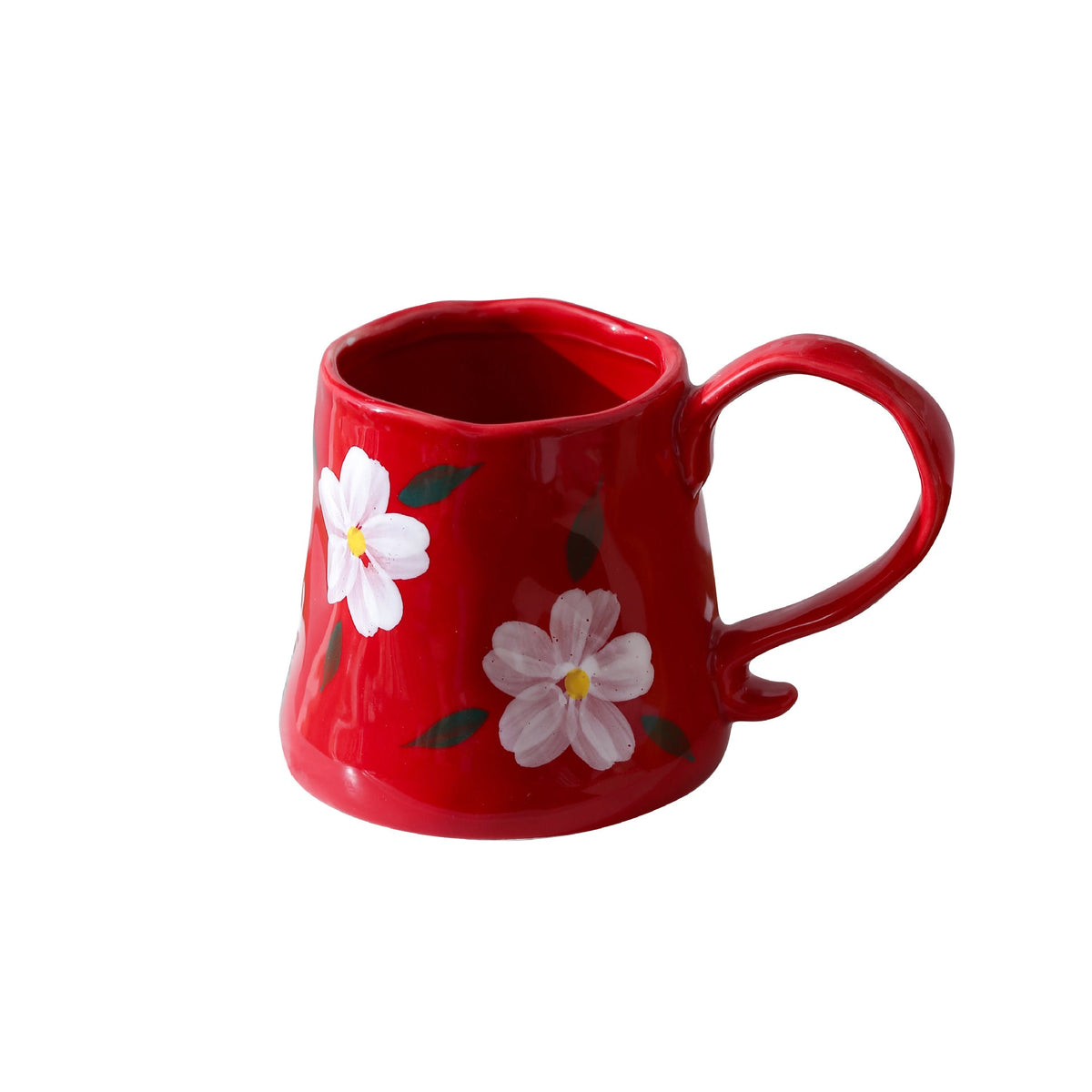 Hand-shaped ceramic mug with cloud relief and organic edge — product view 5