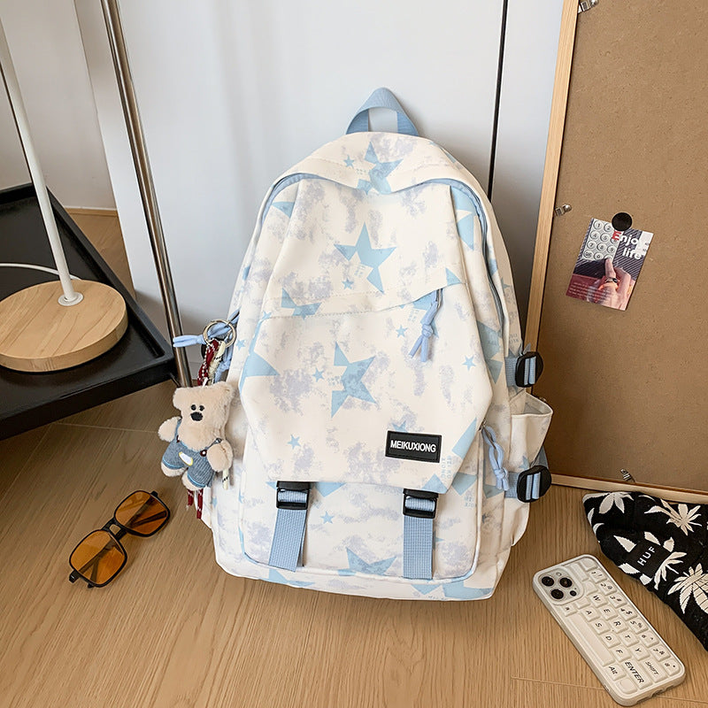 Fun Star-Patterned Backpack LoungeYard — product view 6
