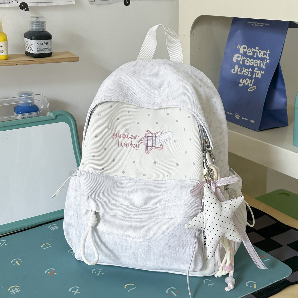 Adorable Star-Embellished School Backpack LoungeYard — product view 7
