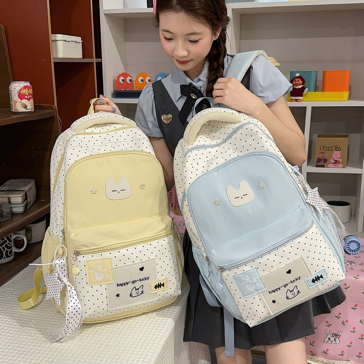 Playful Cat-Themed Backpack LoungeYard — product view 2
