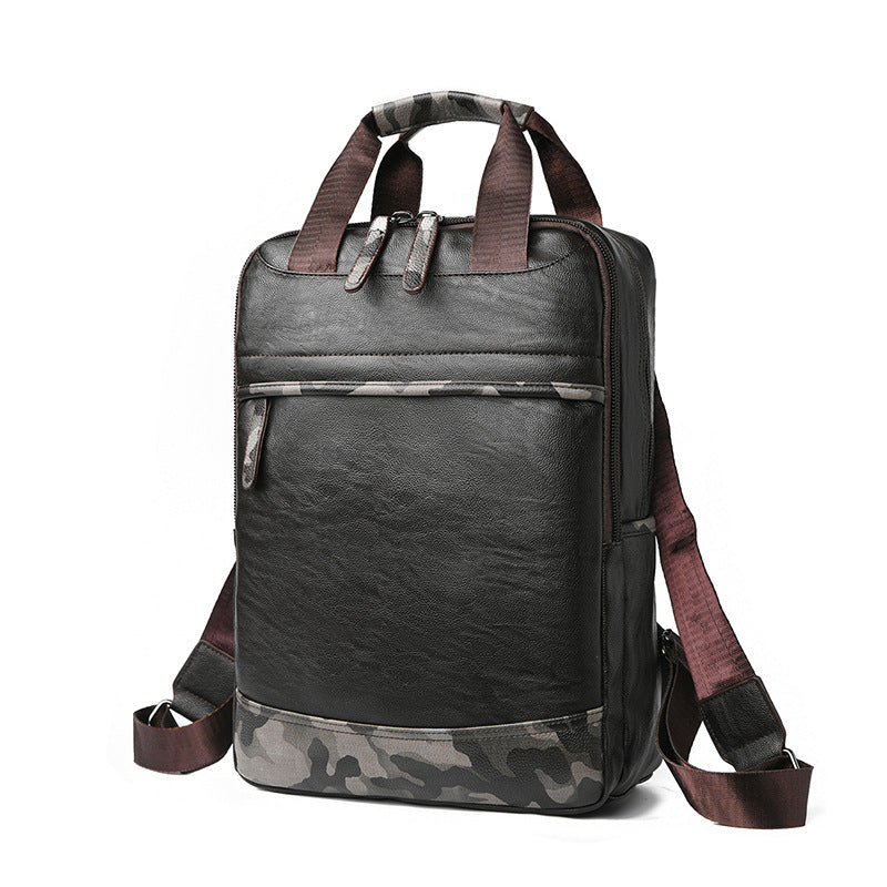 Sophisticated Leather Laptop Backpack LoungeYard — product view 4