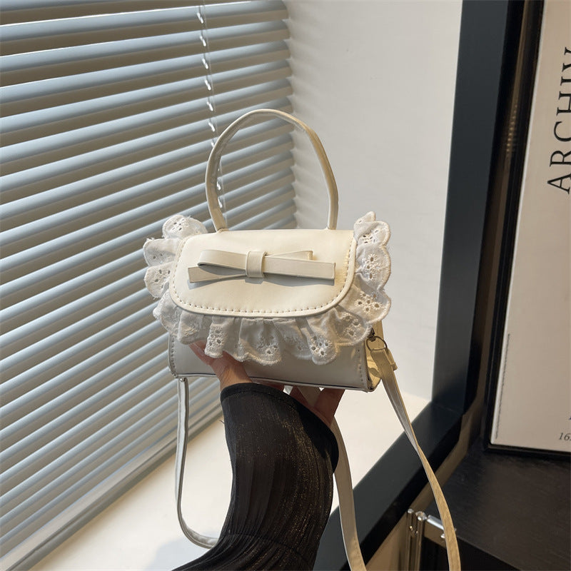 Elegant Ruffled Bow Crossbody Handbag LoungeYard — product view 4