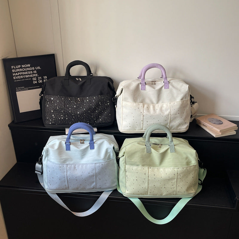 Elegant Sports Bag with Sparkling Star Pattern LoungeYard — product view 1